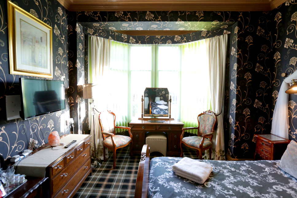 Bedroom at Bryn Woodlands House, Colwyn Bay, Wales