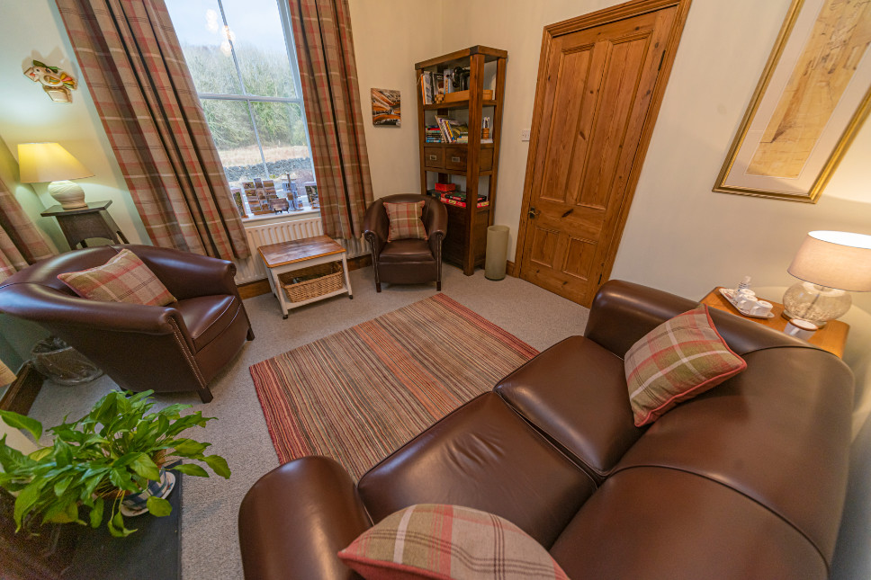 The lounge at Harling House
